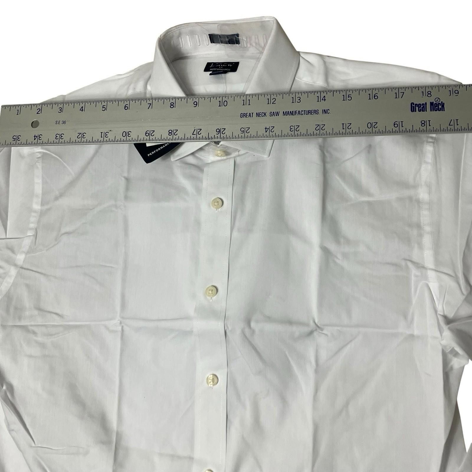 J.Crew J Crew Shirt Mens L White Button Up Slim Performance AS991 Size US L / EU 52-54 / 3 - 10 Thumbnail