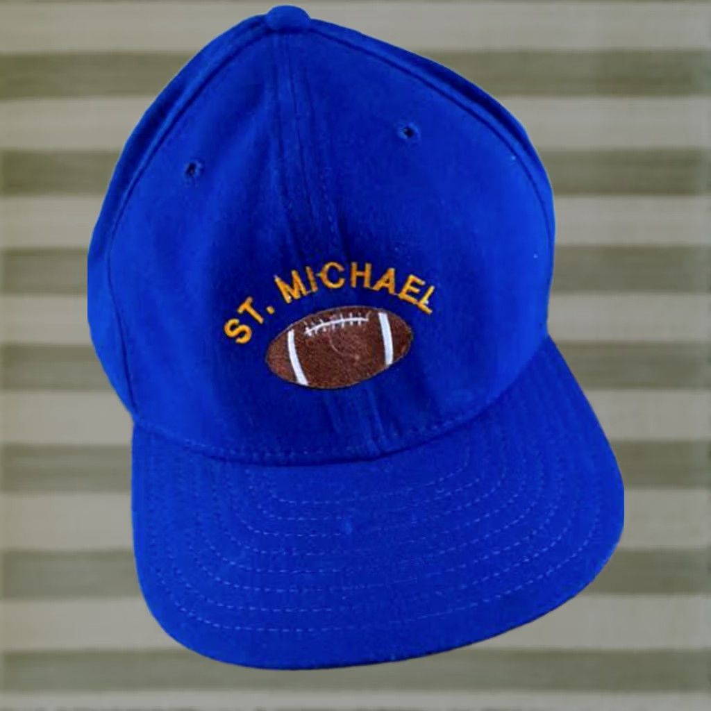 New Era New Era Hat USA Made Adjustable Cotton Baseball Cap St. Michael Football Embroidered Men Blue Size ONE SIZE - 1 Thumbnail