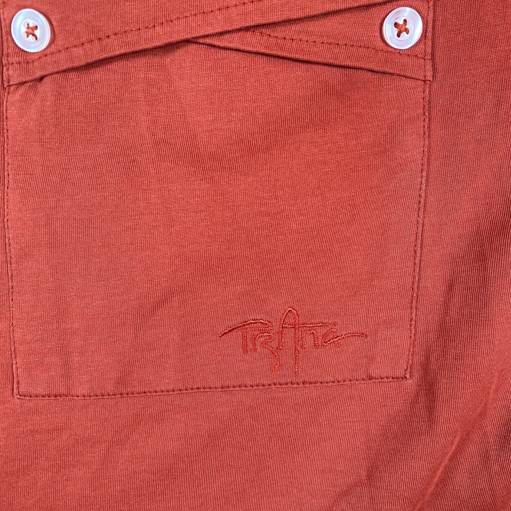 Prana prAna Mens Shirt Deep Rust Button Down Short Sleeve Collared Cotton Polyester L Size US L / EU 52-54 / 3 - 6 Thumbnail