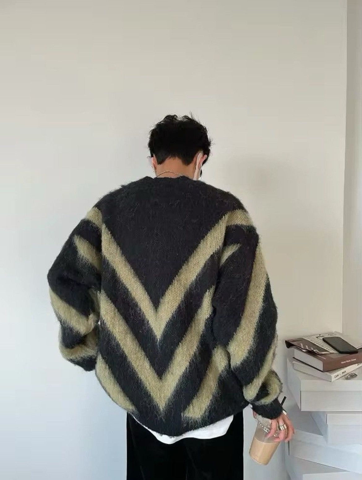 Japanese Brand Luxury Knitted Striped Sweater Size US L / EU 52-54 / 3 - 2 Thumbnail