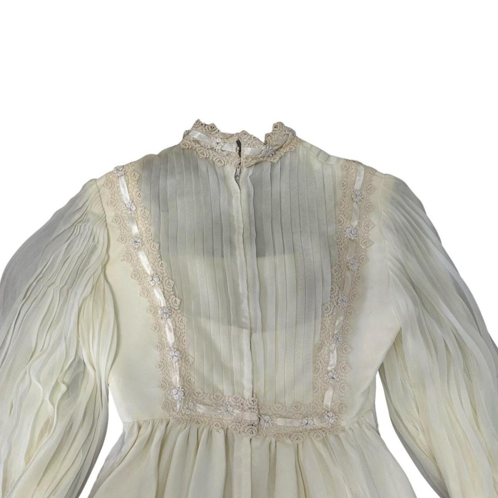 Vintage 70s vintage prairie dress victorian maxi wedding dress Size S / US 4 / IT 40 - 6 Thumbnail