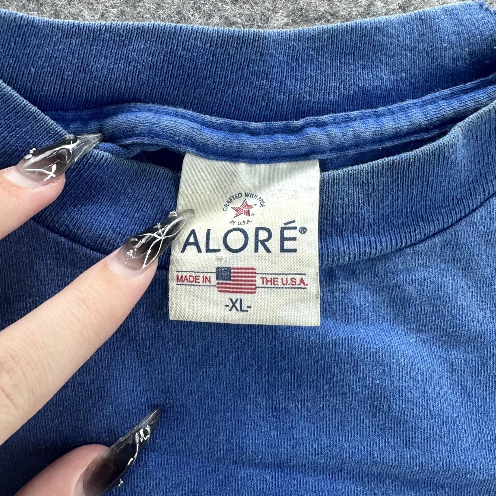 Vintage VINTAGE Alore Texas Shirt Men XL Blue Graphic Tee Made in USA 90s Crew Neck Short Sleeve Mens XL USA Graphic Tee Size US XL / EU 56 / 4 - 7 Thumbnail