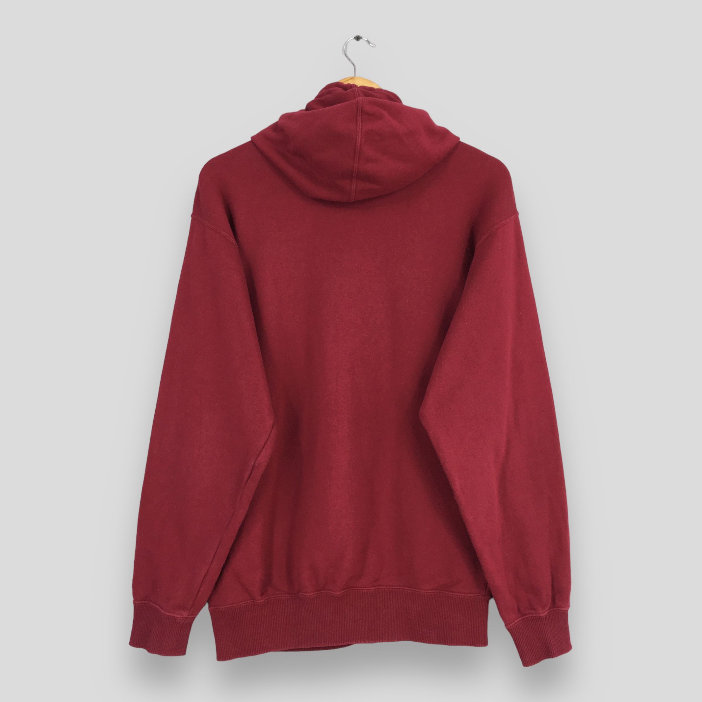 Nike Vintage 90's Nike Swoosh Maroon Pullover Hoodie Medium Size US M / EU 48-50 / 2 - 8 Thumbnail