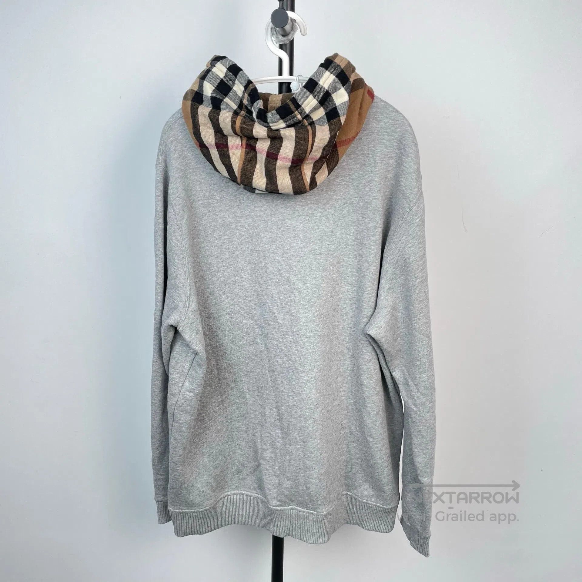Burberry Burberry Gray Hooded Long Sleeve Sweatshirt| Size US XL / EU 56 / 4 - 2 Thumbnail