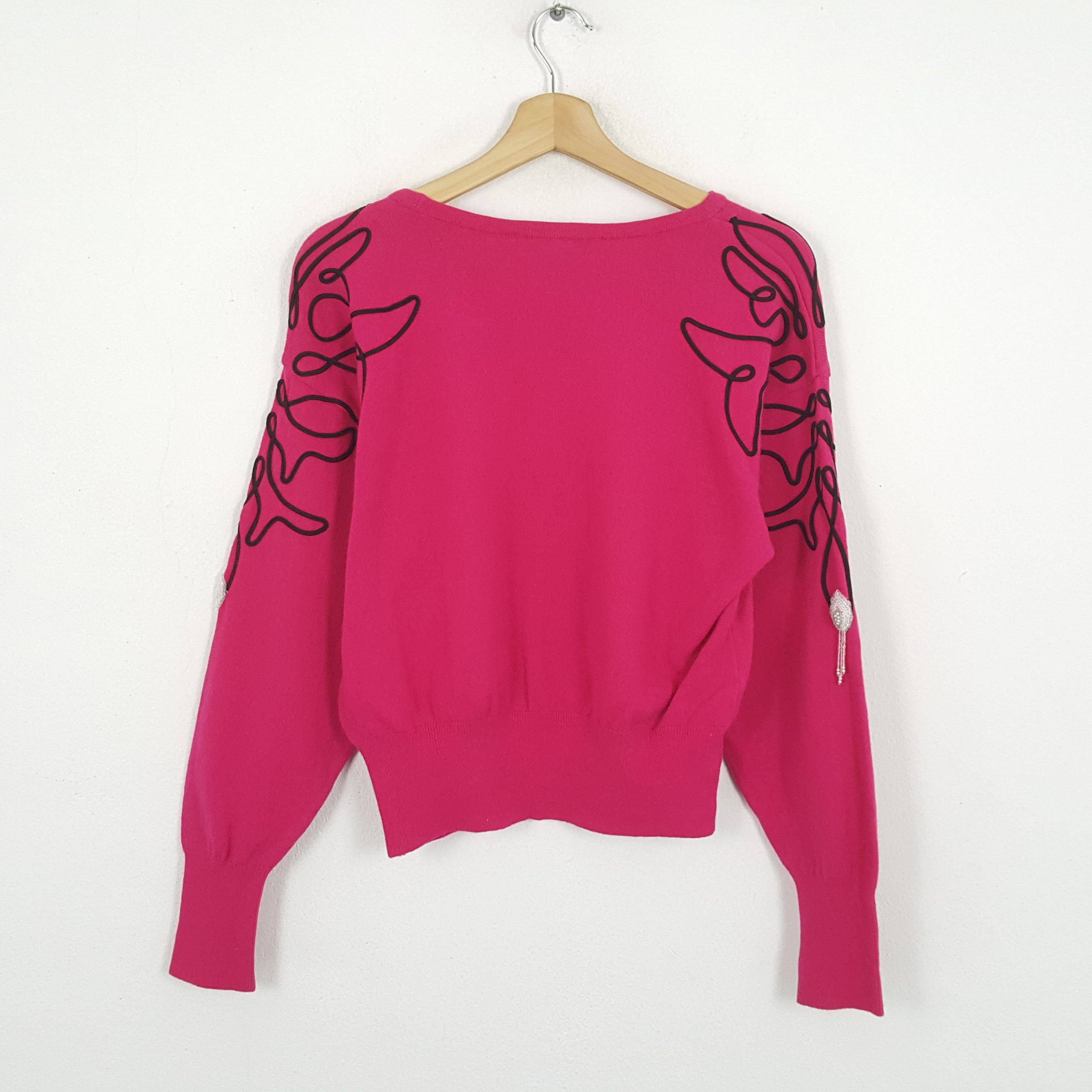 Vintage × Yves Saint Laurent Vintage YVES SAINT LAURENT Italian Brand Pink Sweatshirts Size S / US 4 / IT 40 - 3 Thumbnail