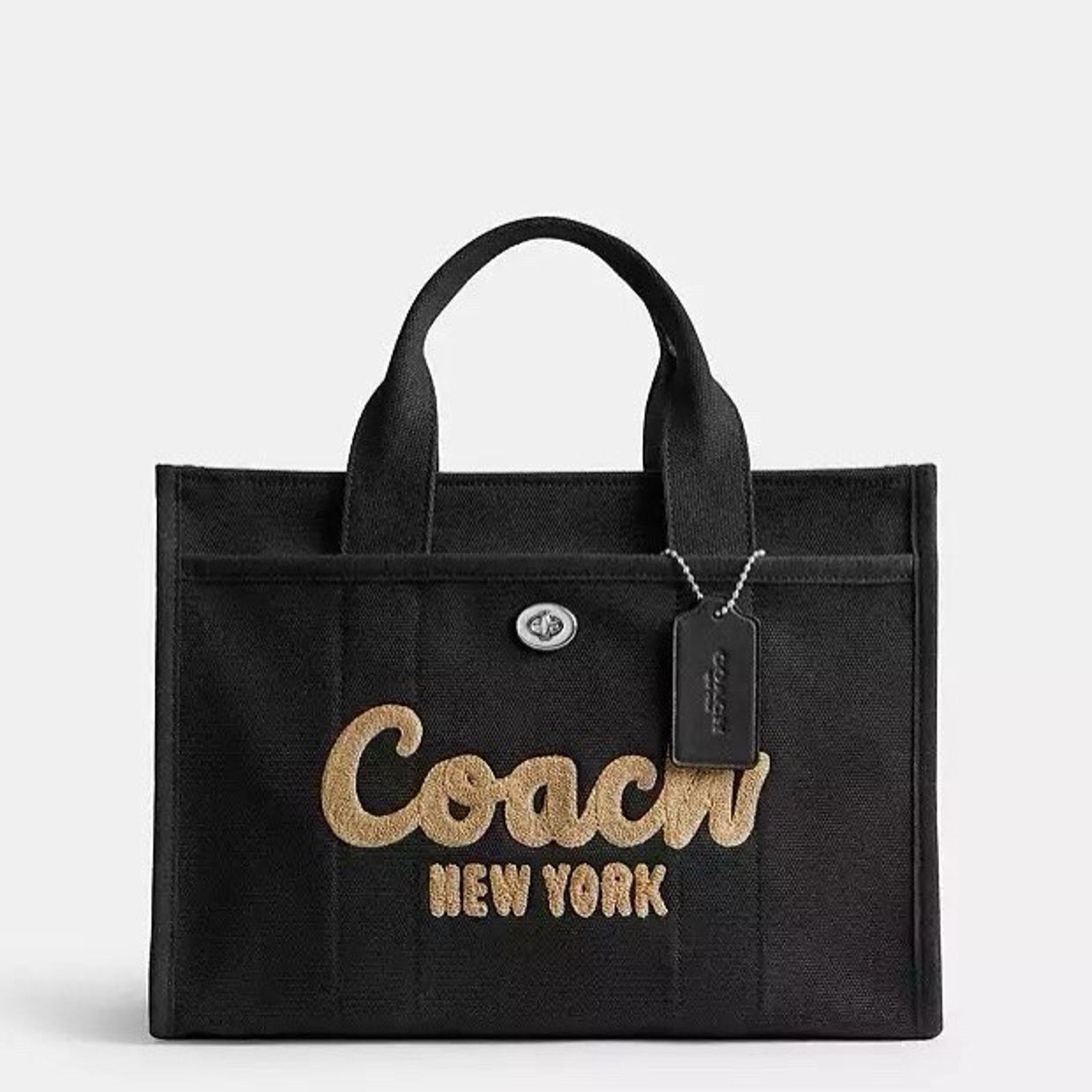 Coach NWT Coach CP158 Tote Bag Cargo Canvas Leather Black Zipper Size ONE SIZE - 7 Thumbnail
