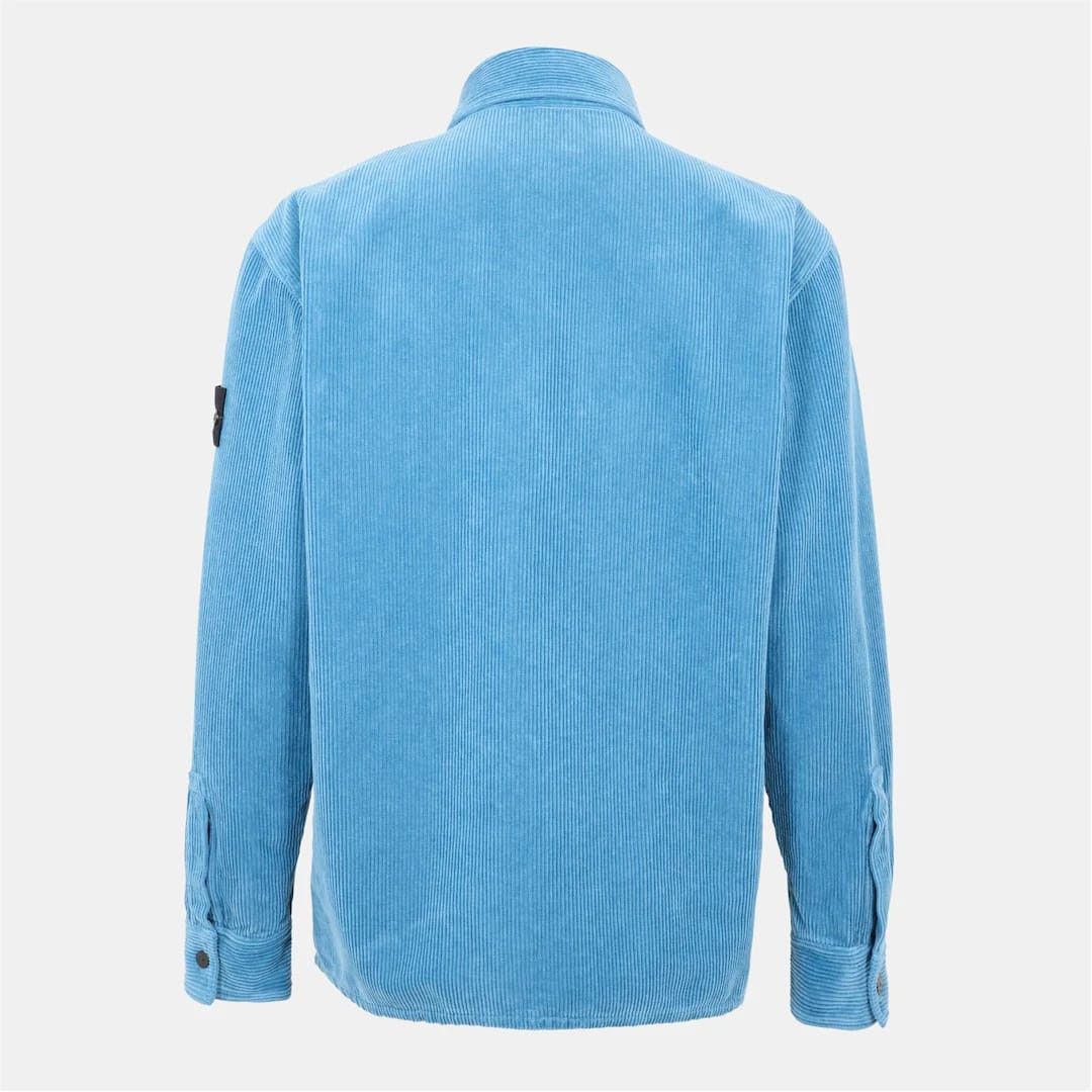 Stone Island o1g2r1mq0526 Textured Structured Overshirt in Blue Size US M / EU 48-50 / 2 - 2 Thumbnail