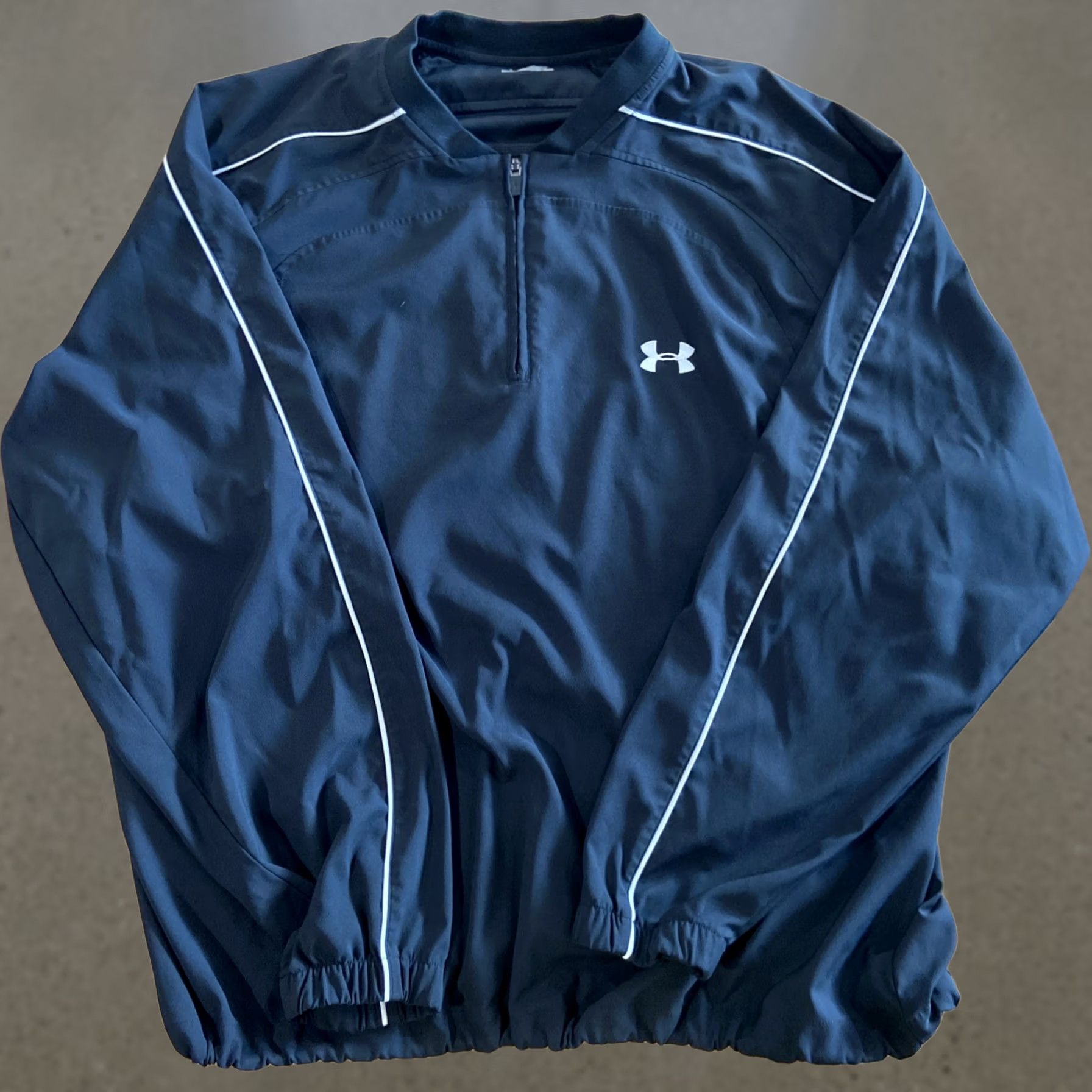Under Armour Under Armour Jacket Full Zip Black Geometric Track XL Men Sports Activewear Wind-Resistant Pockets Zip Size US XL / EU 56 / 4 - 1 Thumbnail