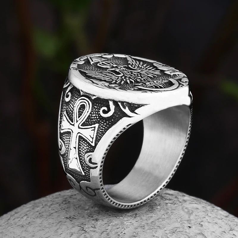 Japanese Brand × Jewelry × Vintage Cool Stainless Steel Eagle Ring Size ONE SIZE - 2 Thumbnail