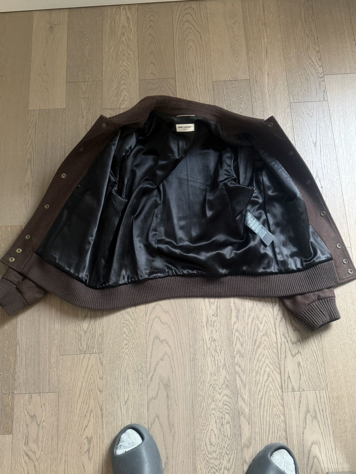 Saint Laurent Paris Saint Laurent Paris Brown Teddy Varsity Jacket Size US L / EU 52-54 / 3 - 4 Thumbnail