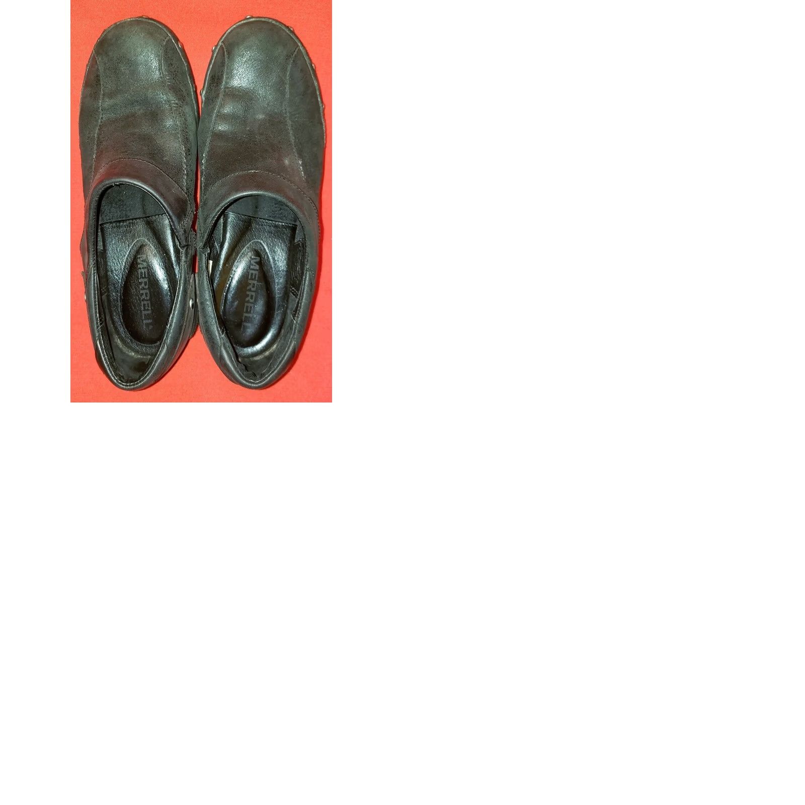 Merrell Merrell Womens Clogs 8M Weathered Black Leather Smooth Collar with Button 1197706 Size US 6 / IT 36 - 9 Thumbnail