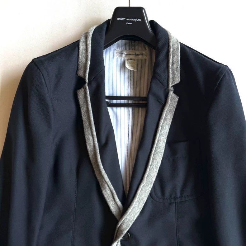 Comme des Garcons Comme des Garcons Shirt lined sweater splicing coat Size S / US 4 / IT 40 - 2 Thumbnail