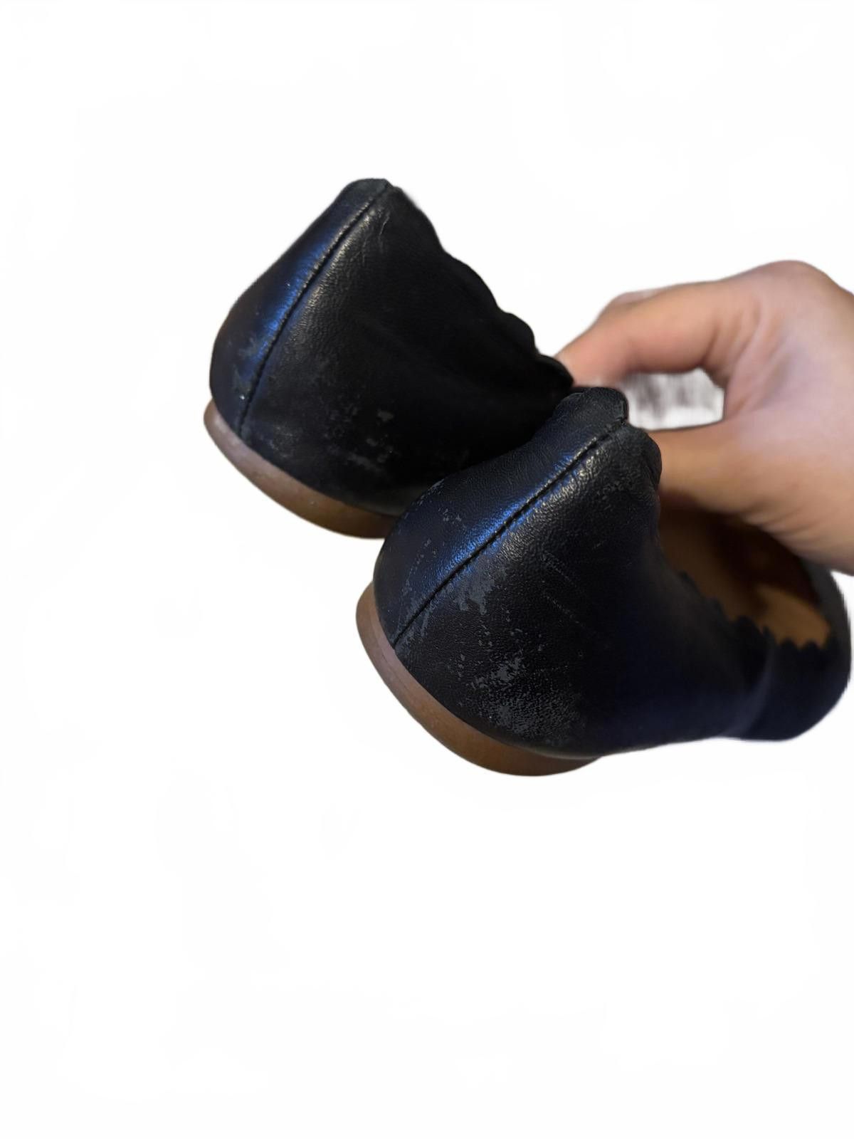 J.Crew J.Crew Black Leather Women's Flats with Scalloped Edges sz 7 Size US 7 / IT 37 - 4 Thumbnail