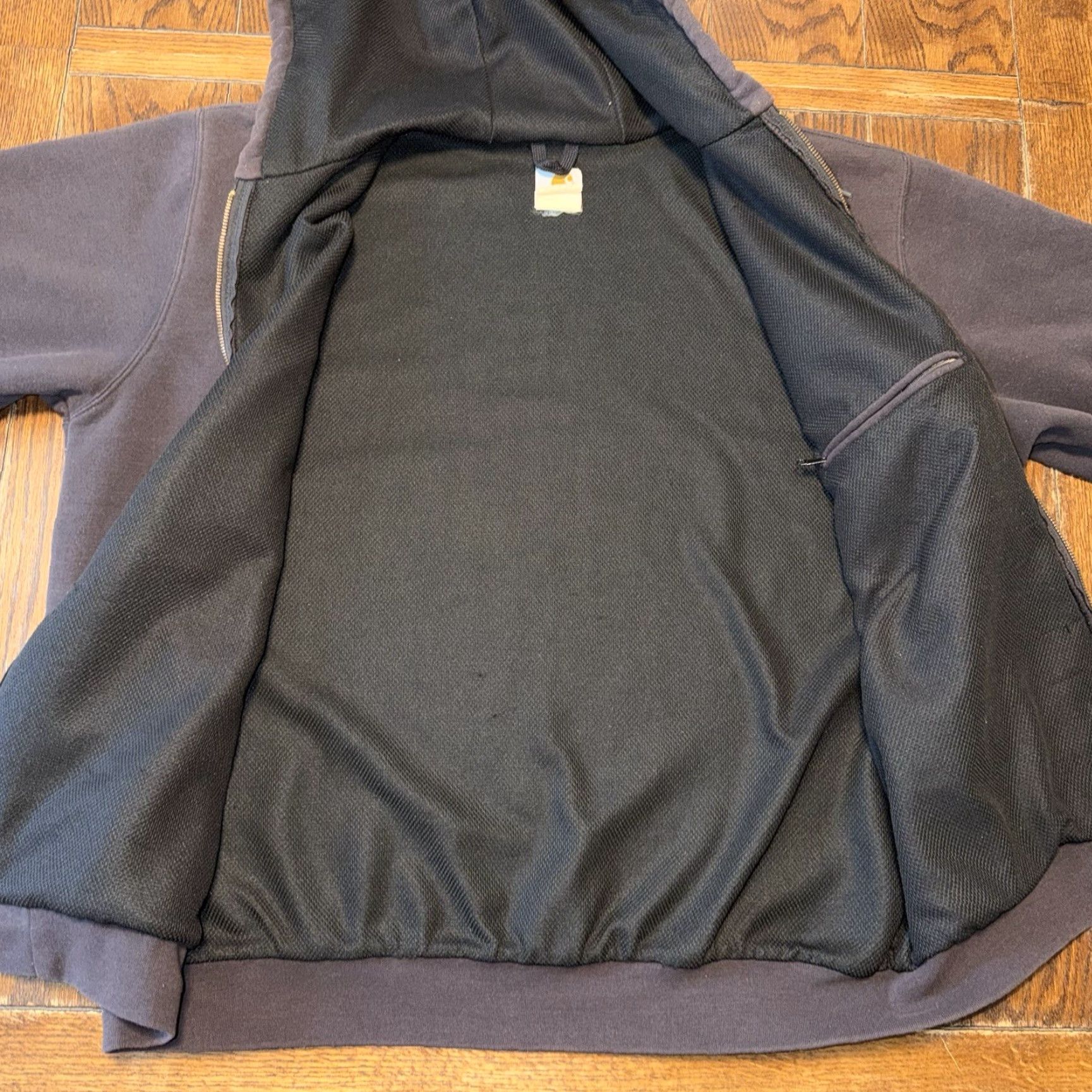 Carhartt VTG Carhartt J149 Jacket Men’s XL Thermal Lined Faded Black Full Zip Hoodie Work Size US XXL / EU 58 / 5 - 5 Thumbnail