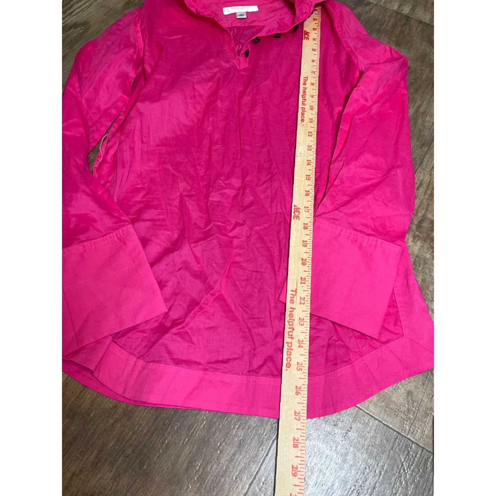Isaac Mizrahi ISAAC MIZRAHI Shirt Dress Womens XS Pink Long Sleeve Modern Mini Shirt Dress Womens XS Pink Long Sleeve Dress Size XS / US 0-2 / IT 36-38 - 2 Thumbnail