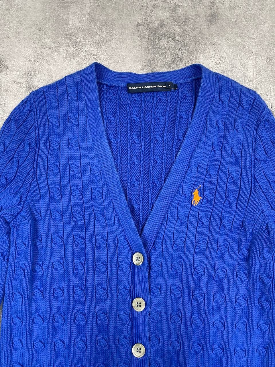 Ralph Lauren Ralph Lauren Sport Women Cotton Cardigan Blue Cable Knit Size M / US 6-8 / IT 42-44 - 2 Thumbnail