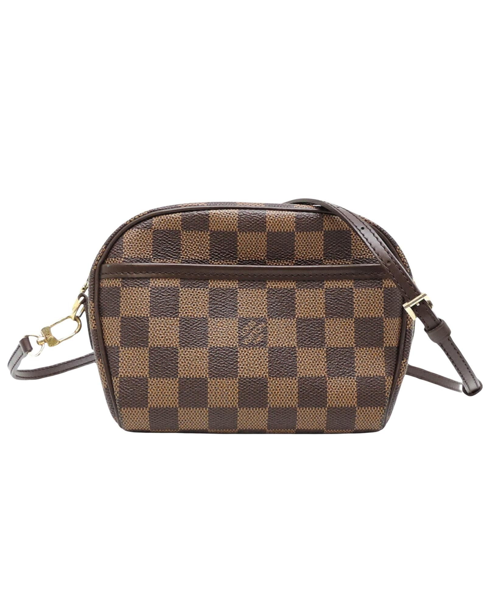 image of Louis Vuitton Canvas Shoulder Bag With Sophisticated Details in Brown, Women's
