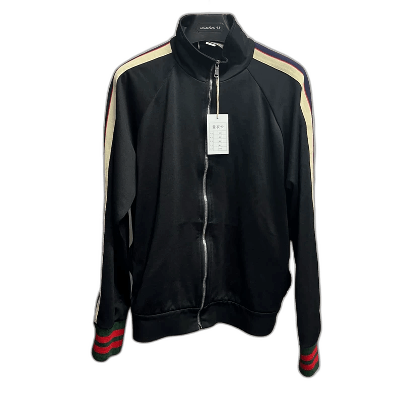 Gucci Gucci Black Striped Zip Classic Jacket-2505 Size US L / EU 52-54 / 3 - 1 Thumbnail