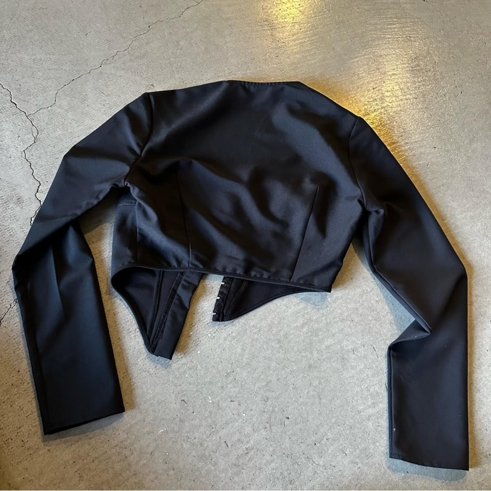 Armani Collezioni Collusion / Corset Detail Crop Top / Black Size S / US 4 / IT 40 - 8 Thumbnail
