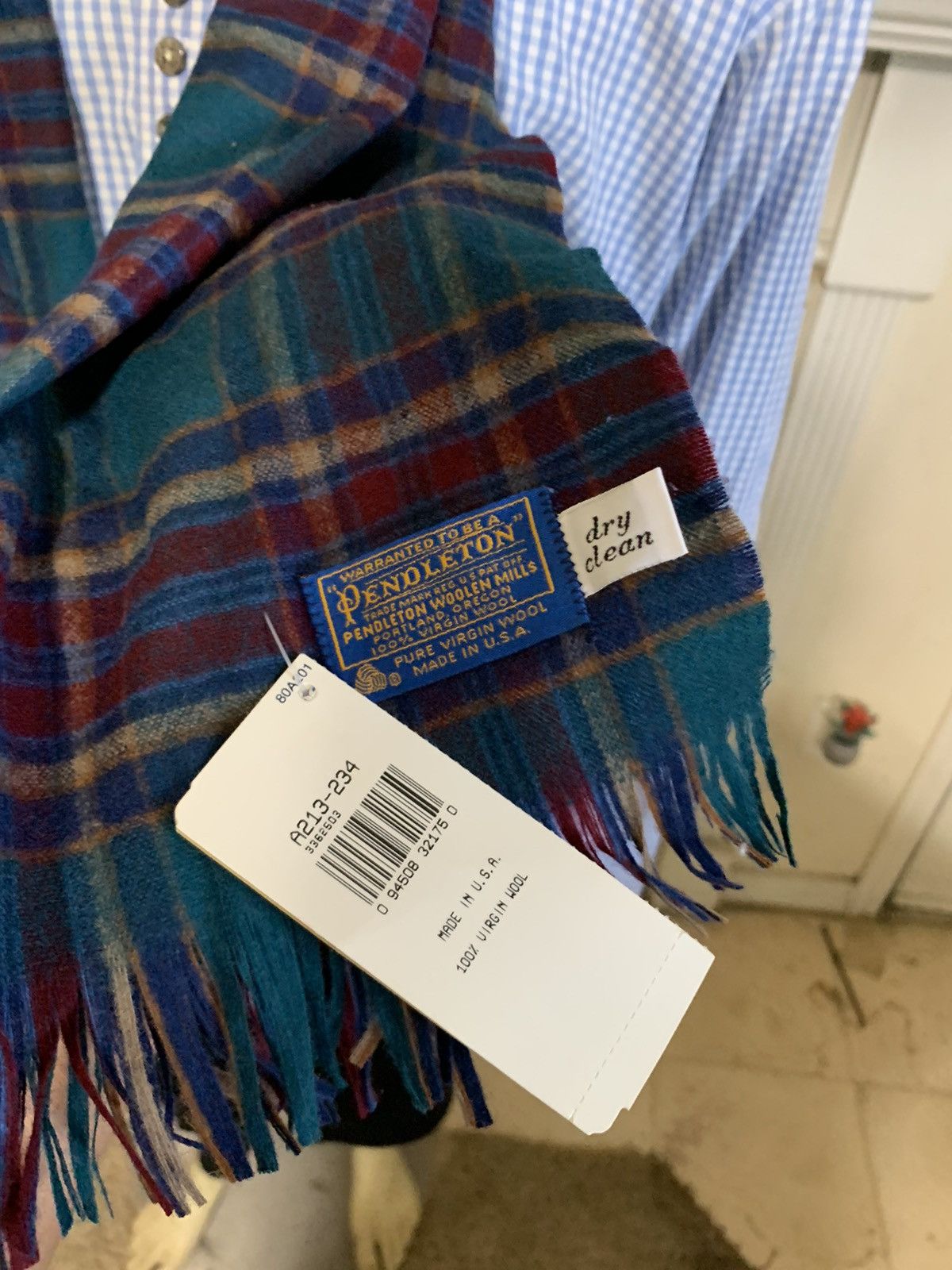 Pendleton 100% Virgin Wool Plaid scarf nwt Size ONE SIZE - 4 Thumbnail