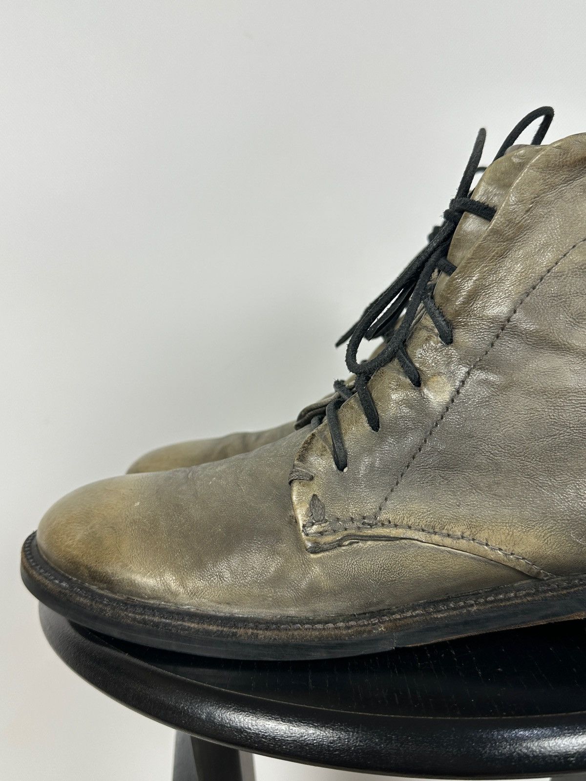 A.S.98 A.S.98 Distressed Leather Lace Up Ankle Boots Guidi Style Size US 10 / EU 43 - 14 Thumbnail