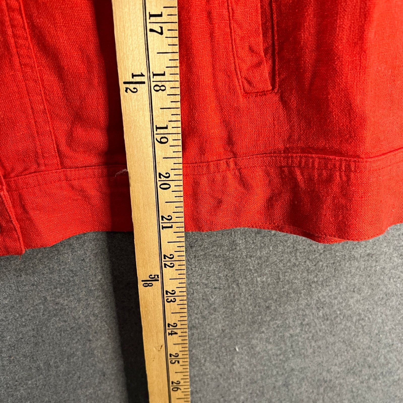 Other Candace Cameron Bure Linen Blend Jacket Cherry, Size L / US 10 / IT 46 - 4 Thumbnail