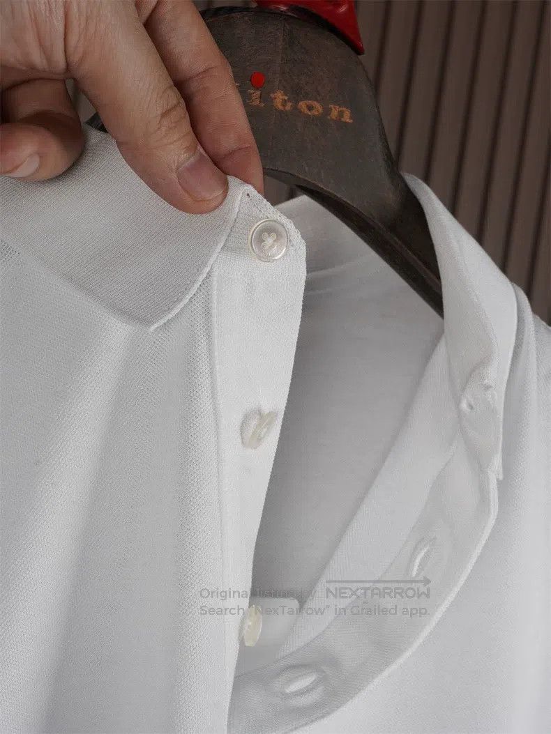 Hermes Hermes White Slim Fit Short Sleeve Polo Size US M / EU 48-50 / 2 - 6 Thumbnail