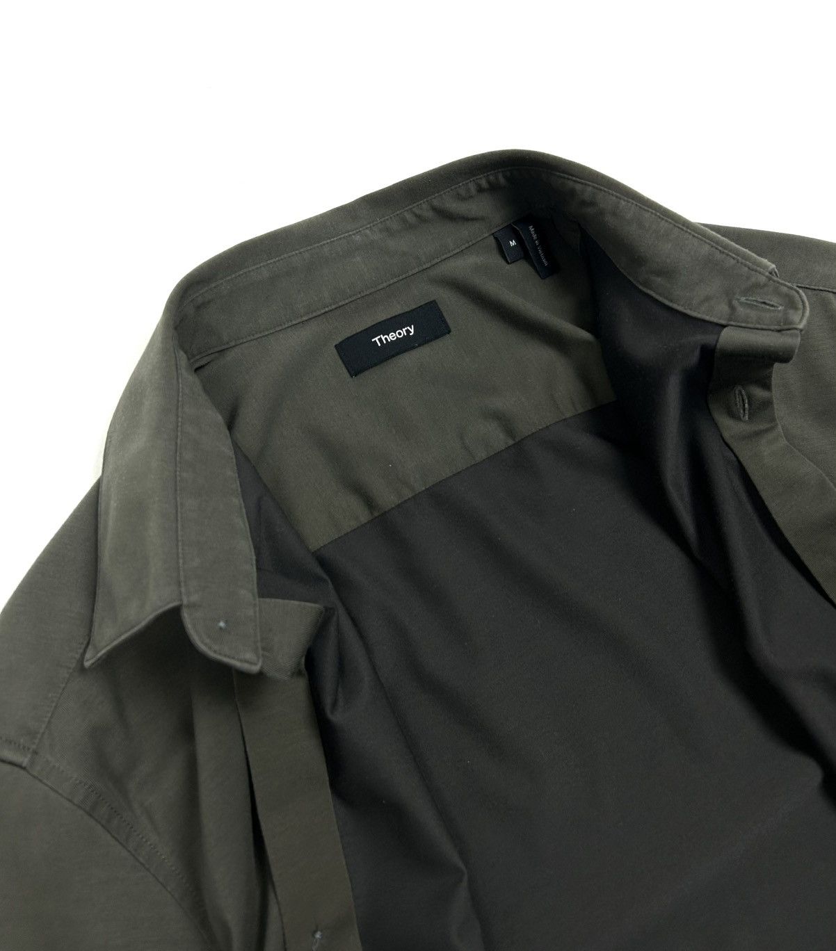 Theory Theory Short Sleeve Button-Up Shirt Green Japanese Style M Size US M / EU 48-50 / 2 - 9 Thumbnail