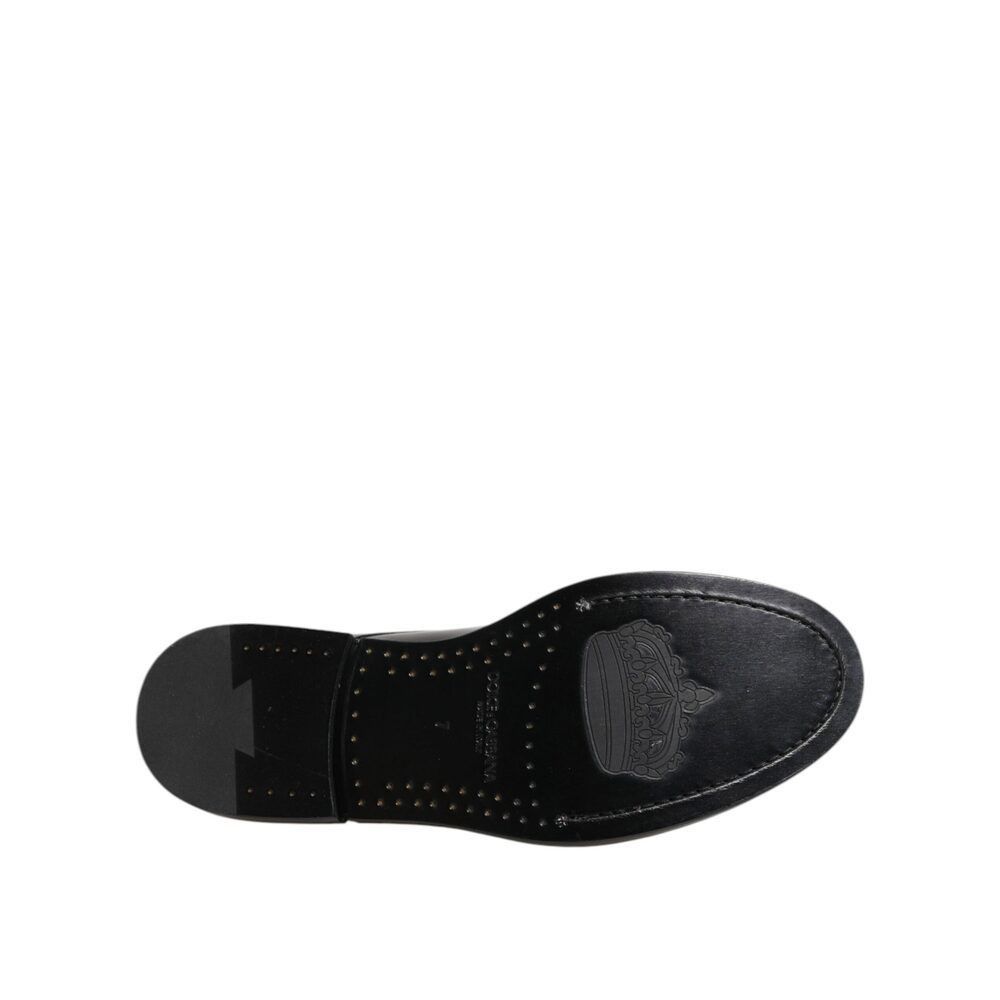 Dolce & Gabbana Dolce & Gabbana Black Leather Dress Lace Up Men Formal Shoes Size US 8 / EU 41 - 8 Thumbnail