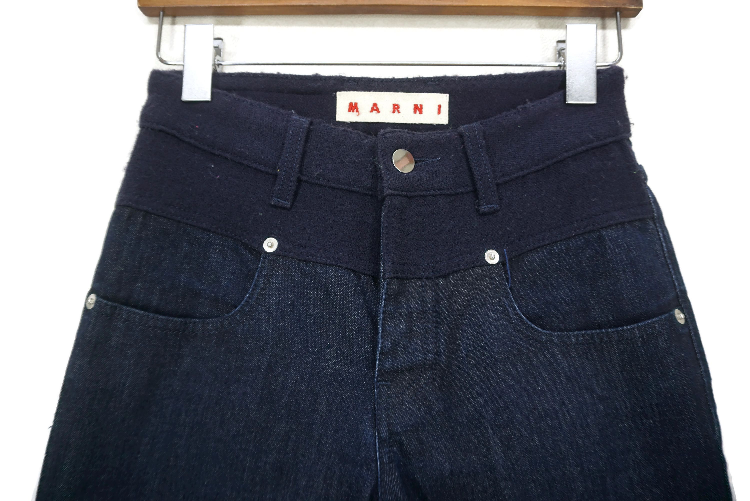 Marni Cropped Jeans Size 24 fit W25xL27 Wool-Blend Slim Ankle Fit Size 24" / US 00 / IT 34 - 3 Thumbnail
