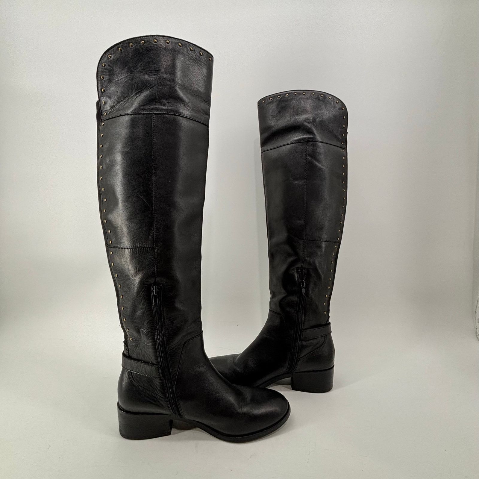 Sam Edelman Sam Edelman Black Knee High Rider Boots Size 8.5 Leather Size US 8.5 / IT 38.5 - 6 Thumbnail