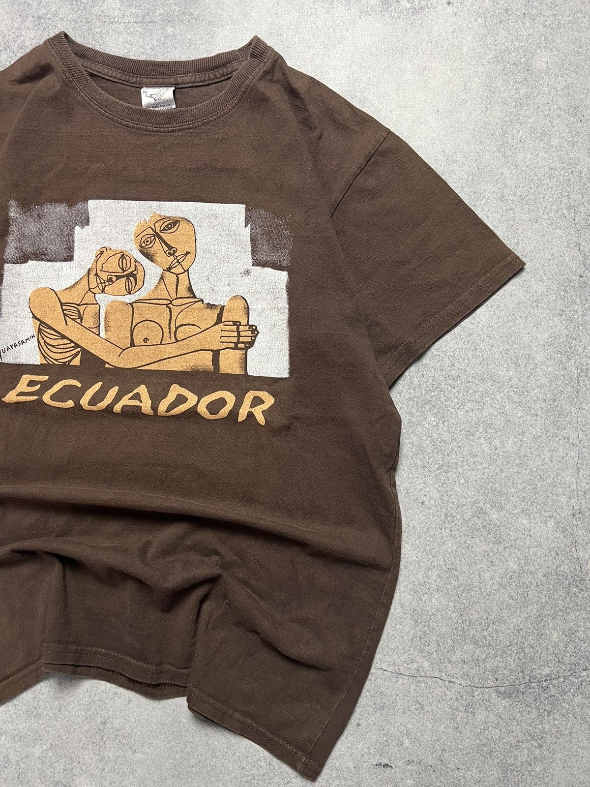 Japanese Brand Vintage 90s Oswaldo Guayasamin Art Ecuador Faded Y2K T-Shirt Size US L / EU 52-54 / 3 - 3 Thumbnail