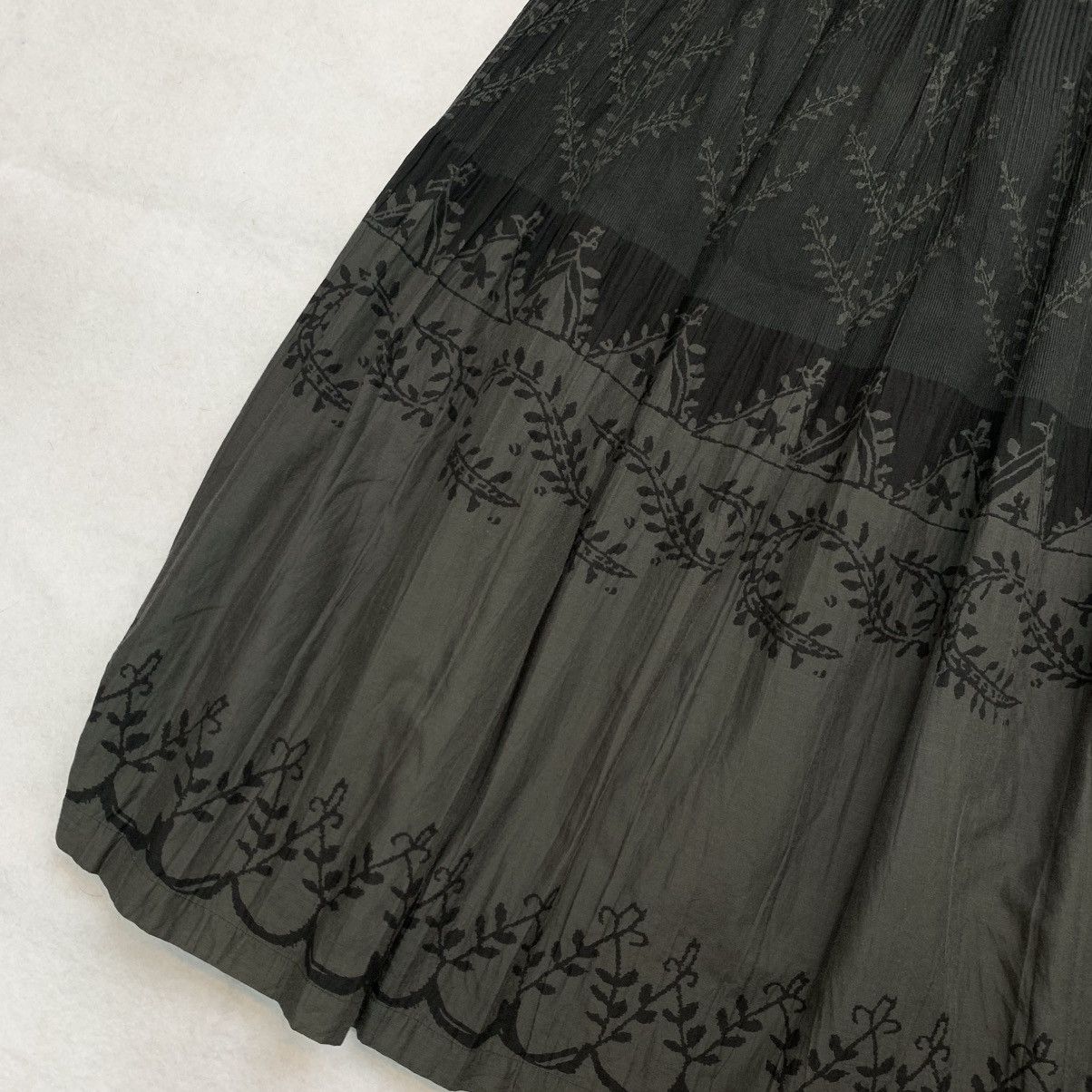 Issey Miyake Issey Miyake Heart HaaT Floral Embroidered Jacquard Skirt Size 29" - 3 Thumbnail