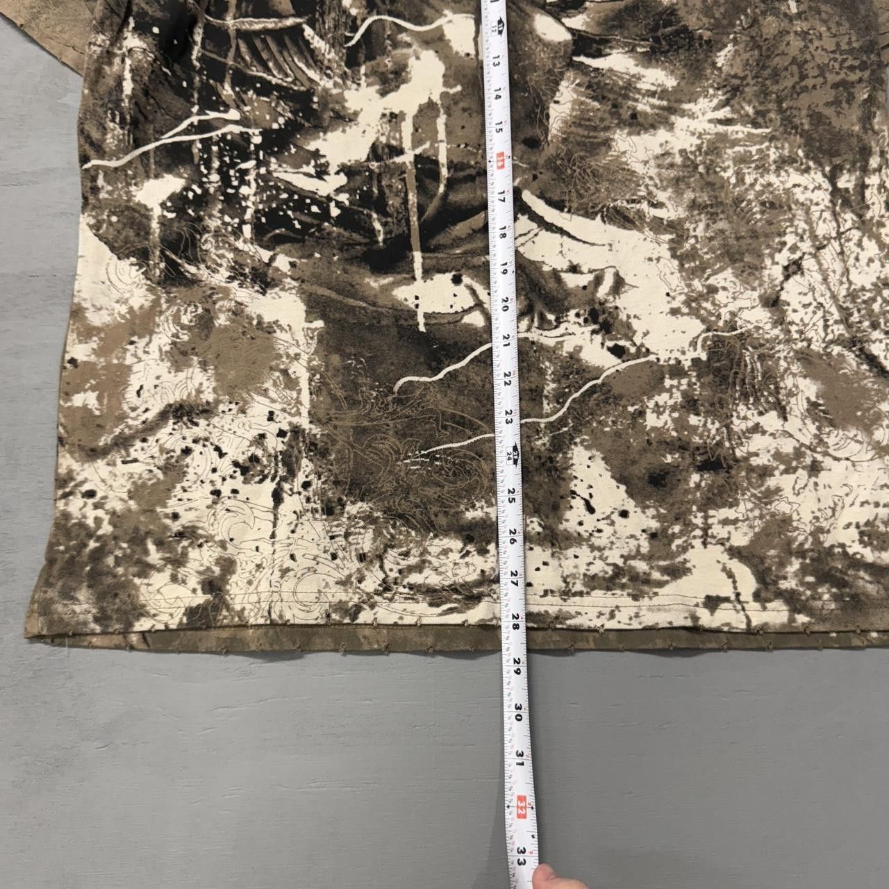 Affliction Y2K Rare Affliction Crazy Brown Splatter Shirt XL Size US XL / EU 56 / 4 - 4 Thumbnail