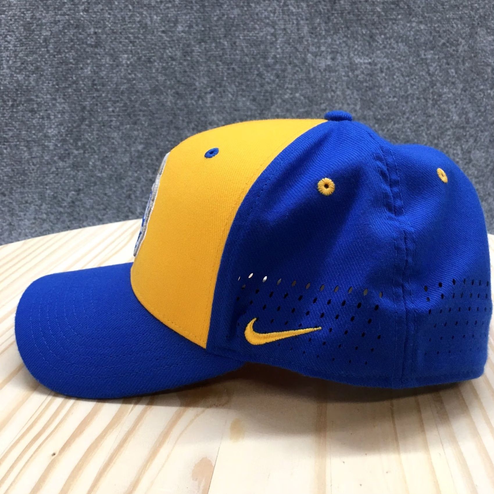 Nike Nike St Michael Albertville Knights Baseball Cap Blue Yellow Dri-Fit Fitted Size ONE SIZE - 5 Thumbnail