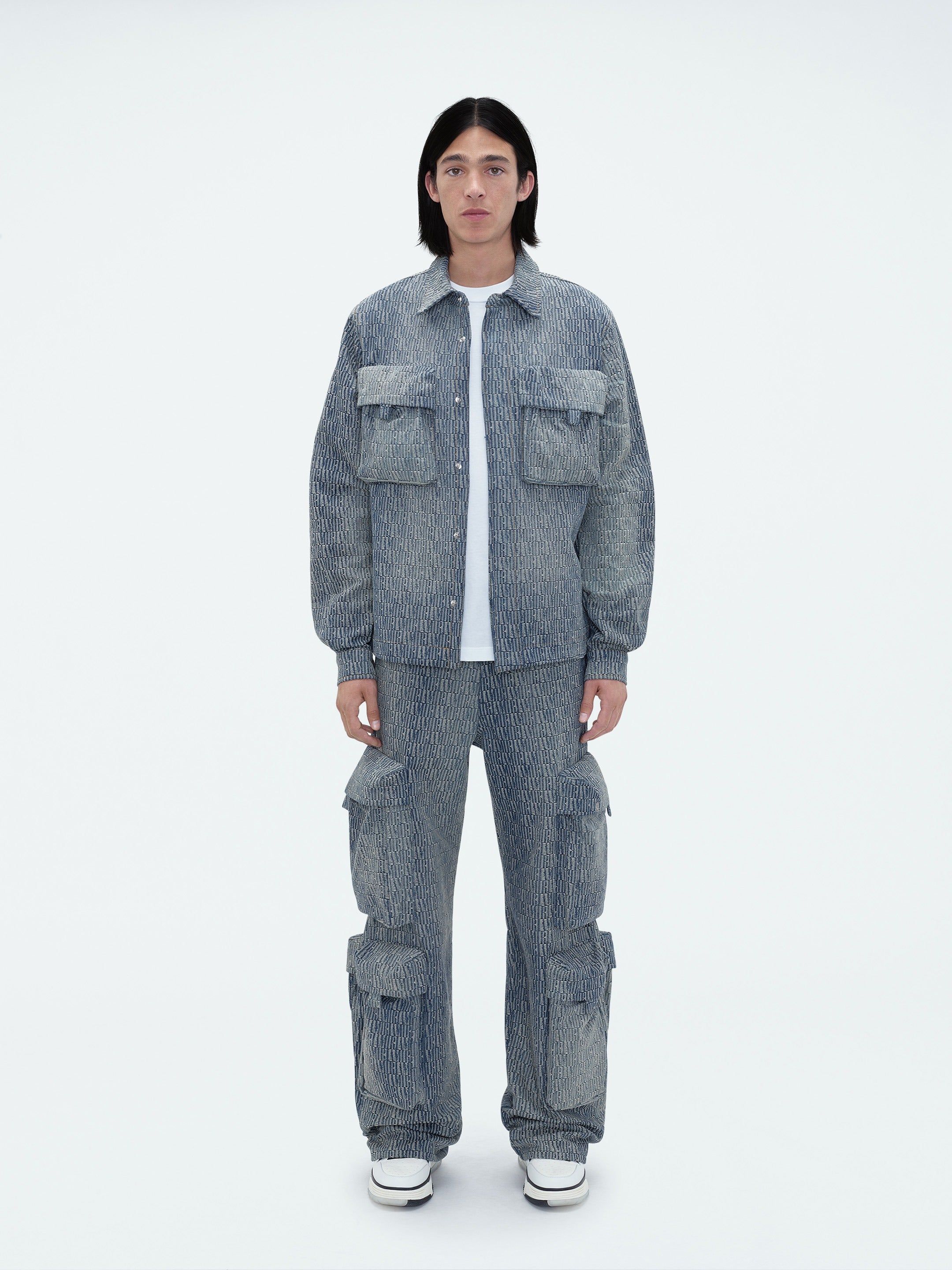 Amiri o1w1db10125 Long Sleeve Cargo Shirt in Indigo Size US L / EU 52-54 / 3 - 5 Thumbnail