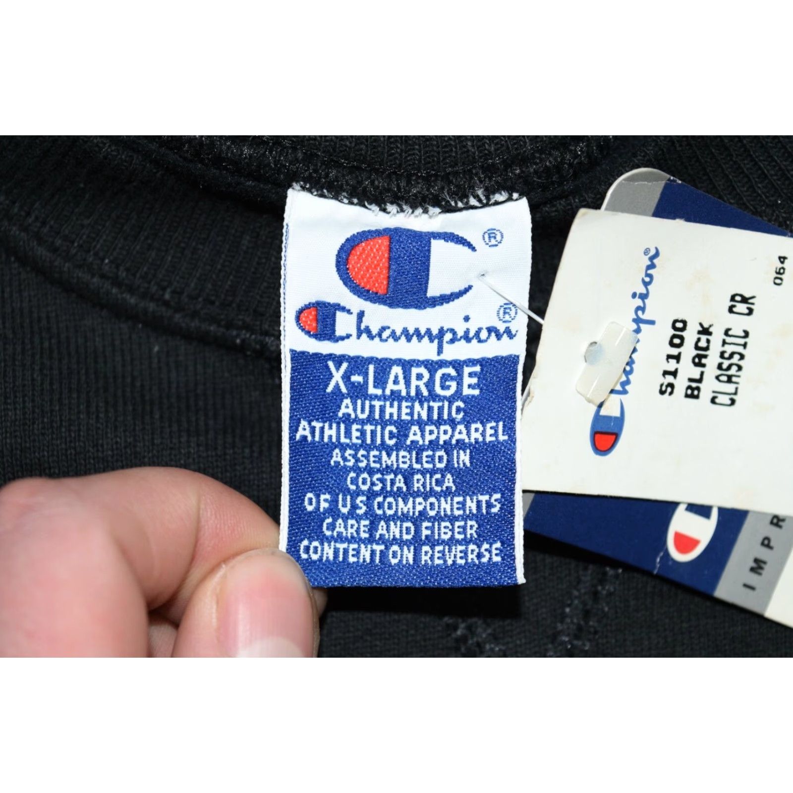 Champion Vintage Champion Crewneck Sweatshirt St Ides 90s Black XL Men Casual Logo Cotton Blend Size US XL / EU 56 / 4 - 5 Thumbnail