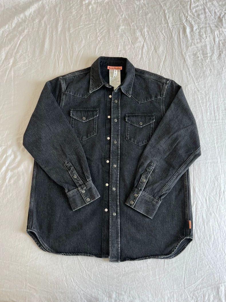 Acne Studios acne studios Black denim shirt Size US S / EU 44-46 / 1 - 1 Thumbnail