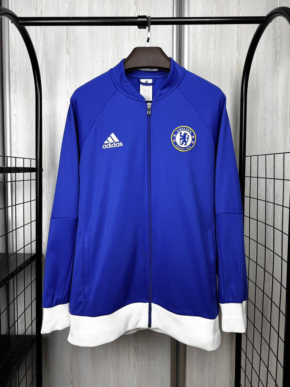 Adidas Adidas Chelsea Anthem soccer football blue track top jacket Size US L / EU 52-54 / 3 - 1 Thumbnail