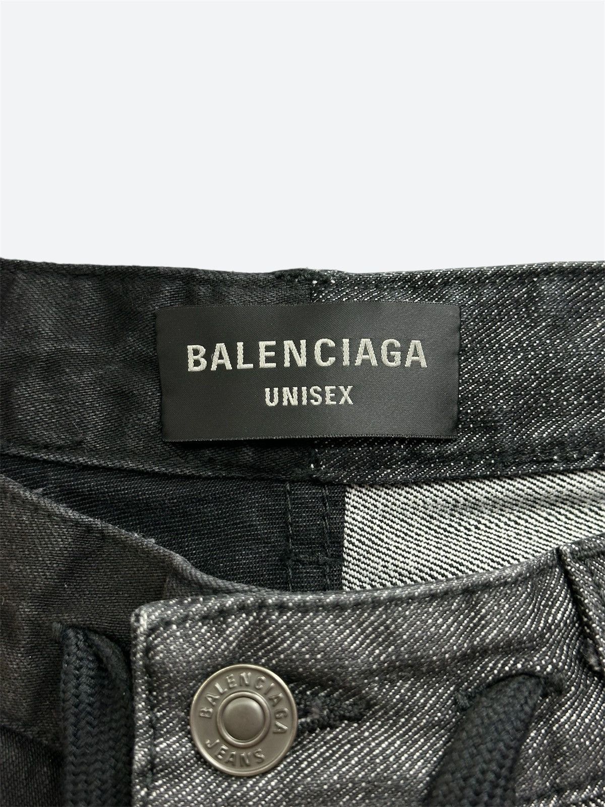 Balenciaga Balenciaga Hybrid 50 50 Split Jeans Black Gray XS Size US 30 / EU 46 - 9 Thumbnail