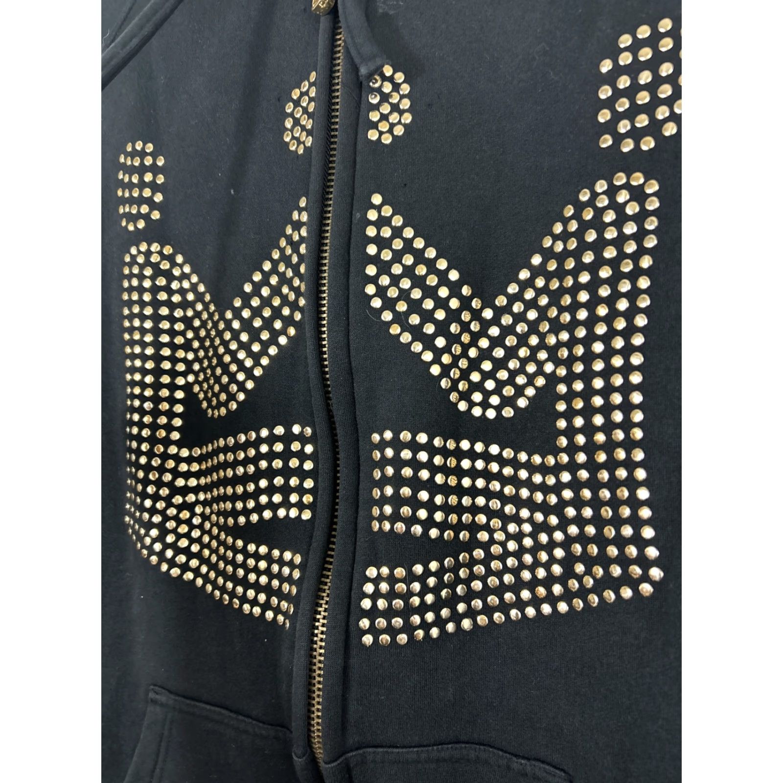 Logo 7 VINTAGE Pnb Nation Black Zip Up Hoodie Sweater Gold Stud Logo Mens XXXL Crown Size US XXL / EU 58 / 5 - 6 Thumbnail