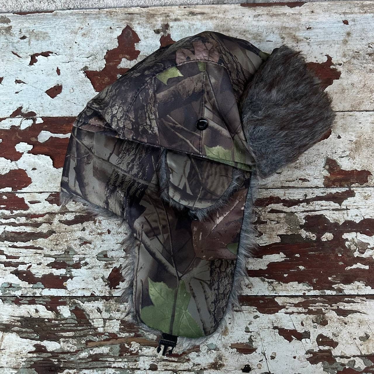 Realtree Vintage Real Tree Ushanka Hat Cap Y2K Grunge 00s USA Size ONE SIZE - 2 Thumbnail