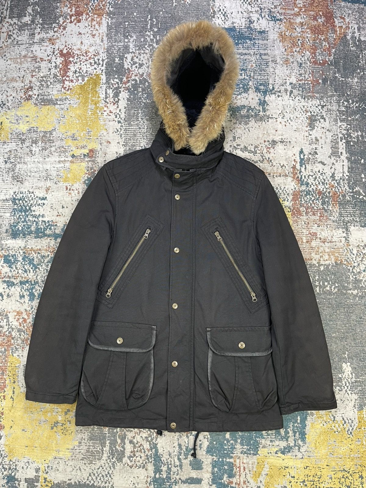 PPFM PPFM Fur Trimmed Hood Gothic Punk Jacket Size US M / EU 48-50 / 2 - 1 Thumbnail