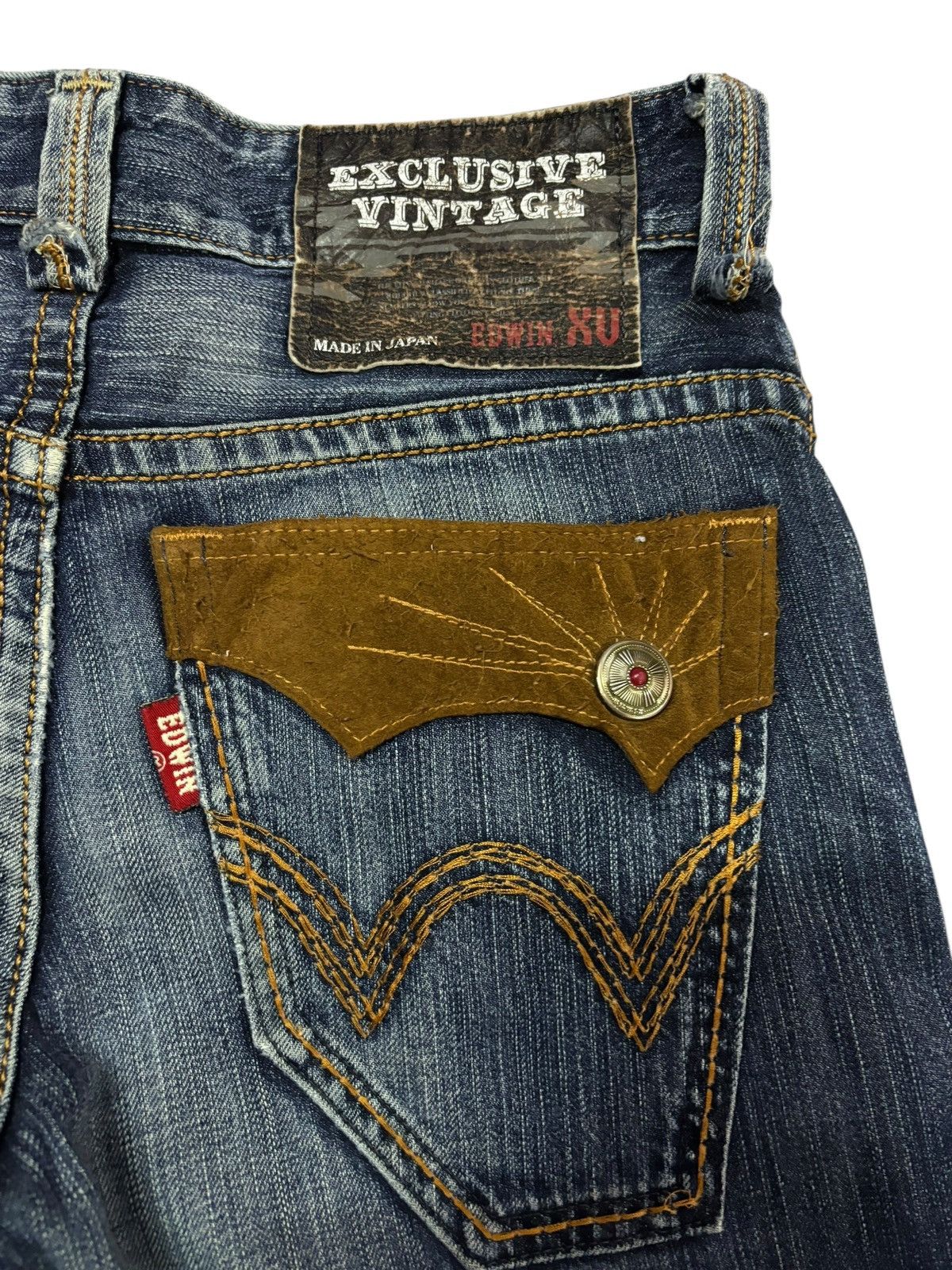 Edwin Vtg Edwin XV Japan Distressed Jeans Size US 29 - 9 Thumbnail