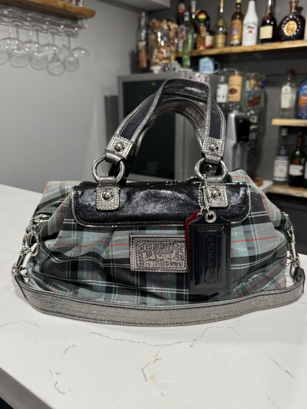 Coach Coach Poppy Tartan Plaid Satchel Bag w/ Hangtags Size ONE SIZE - 5 Thumbnail