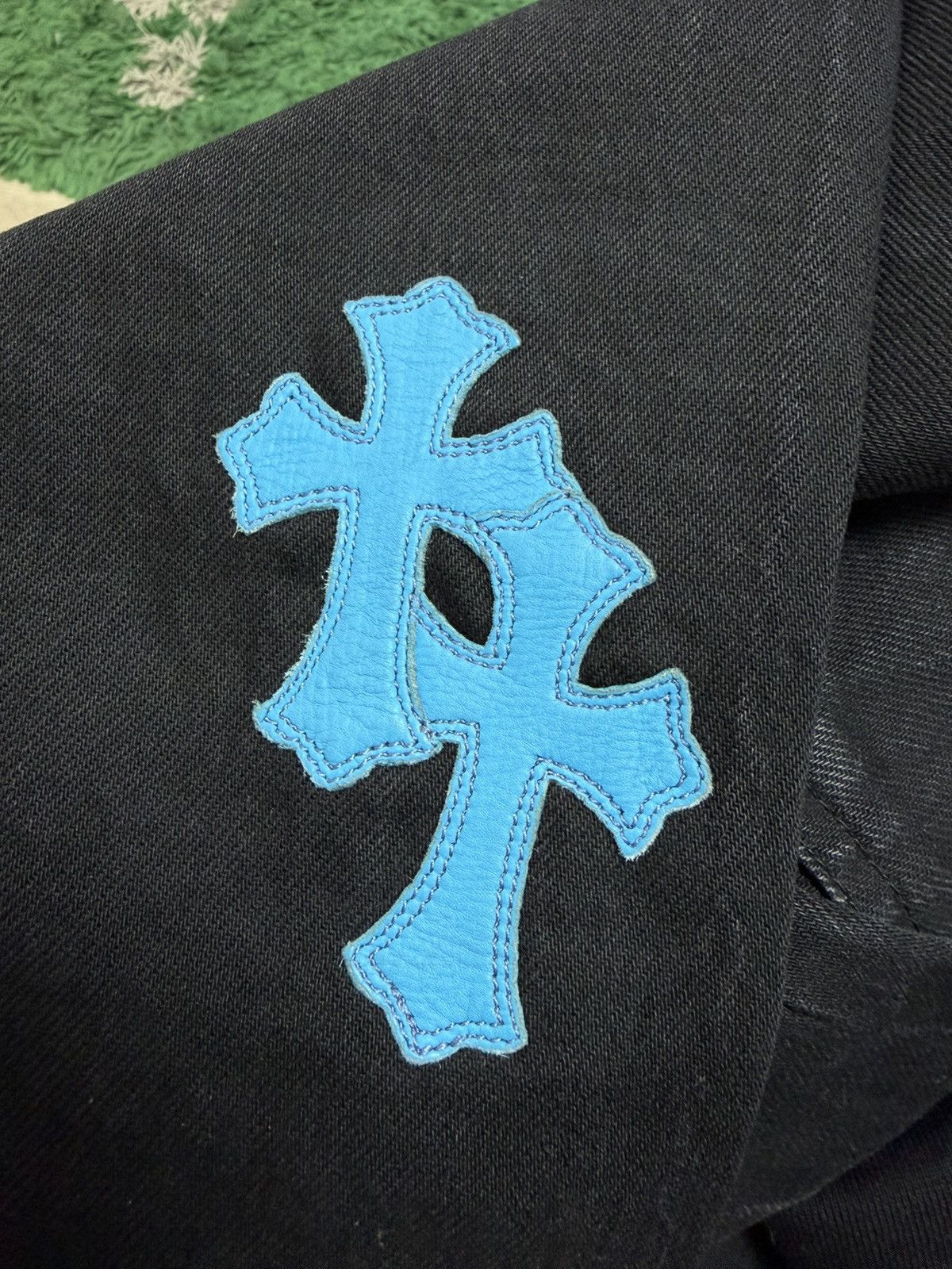 Chrome Hearts × Gallery Dept. Chrome Hearts x Gallery Black Flare Blue Patch Jeans Size US 32 / EU 48 - 3 Thumbnail