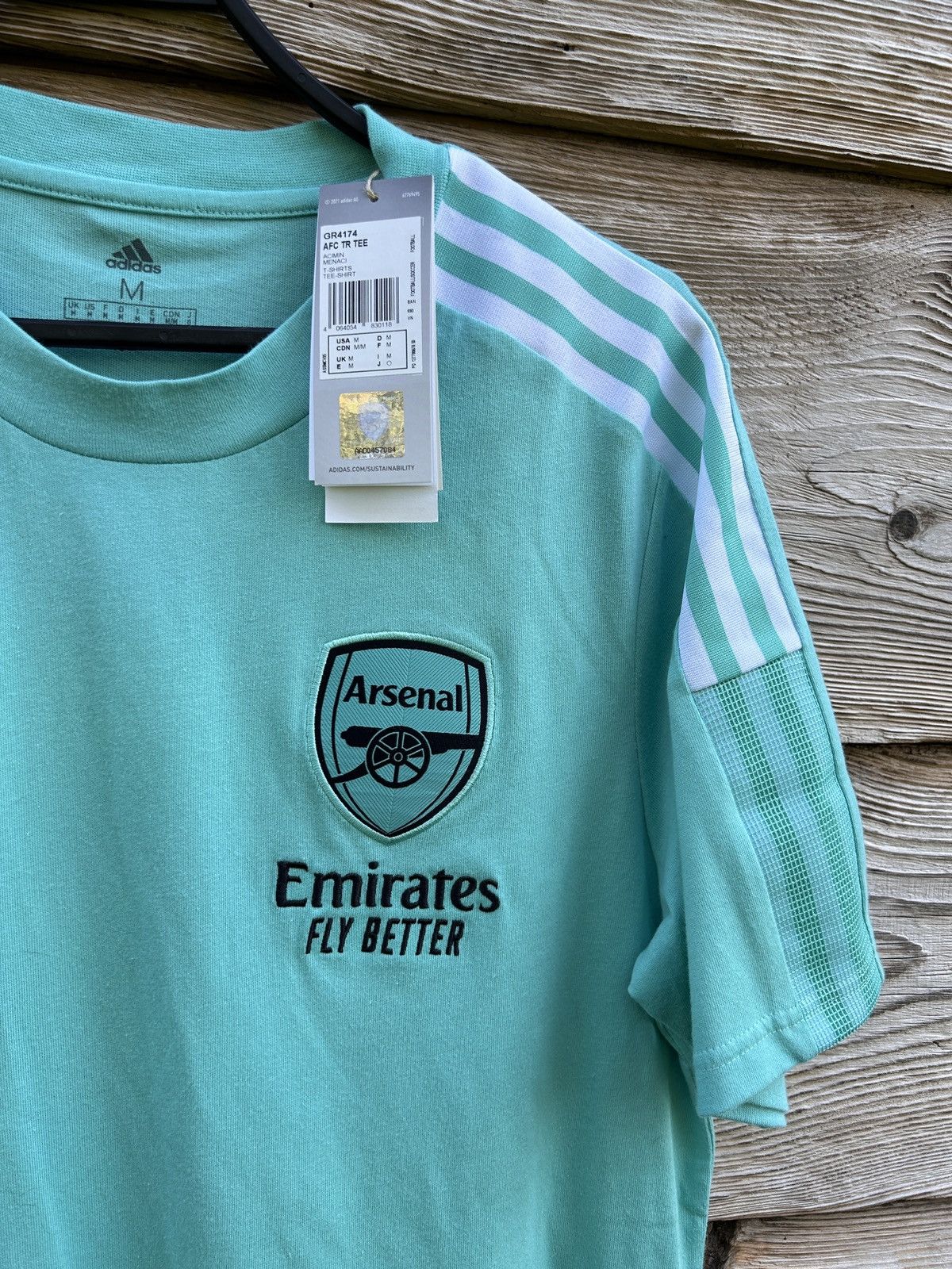Adidas BNWT Adidas Arsenal FC Short Sleeve Cotton T-Shirt Size US M / EU 48-50 / 2 - 2 Thumbnail
