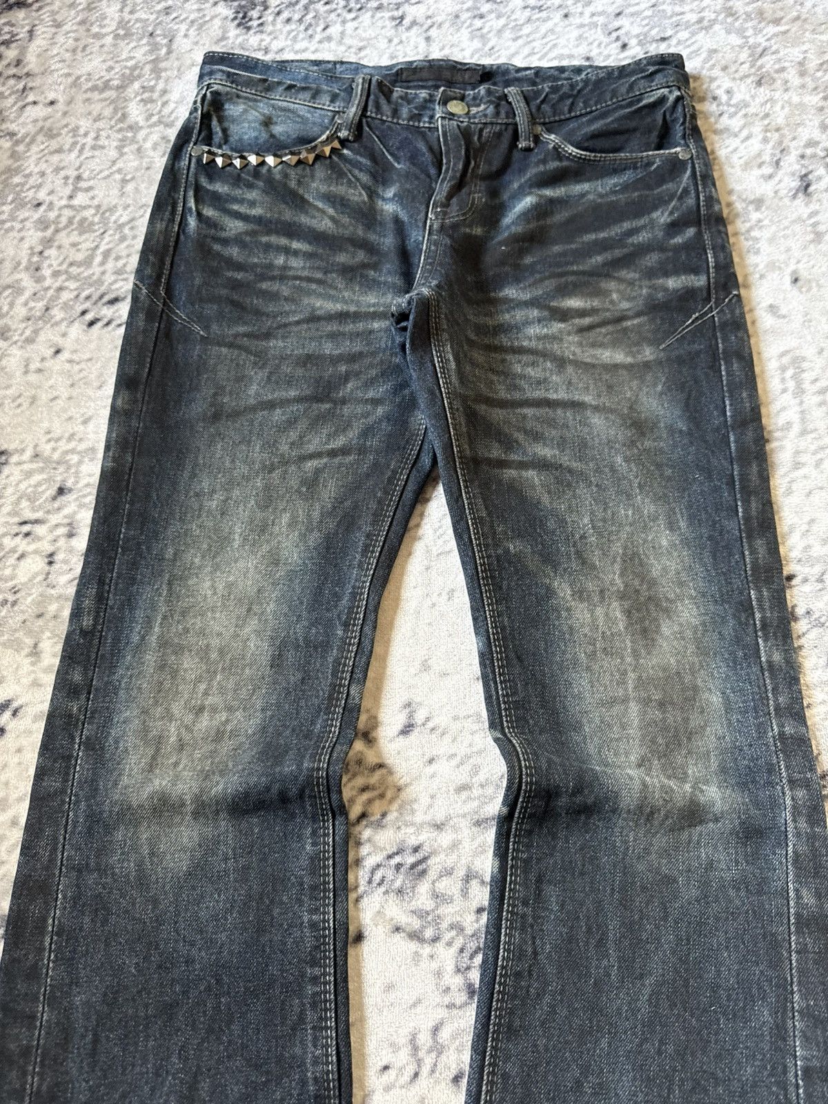 GOSTAR DE FUGA Fuga Japan Shadow Wash Coated Claw Mark Flared Jeans Size US 30 / EU 46 - 3 Thumbnail