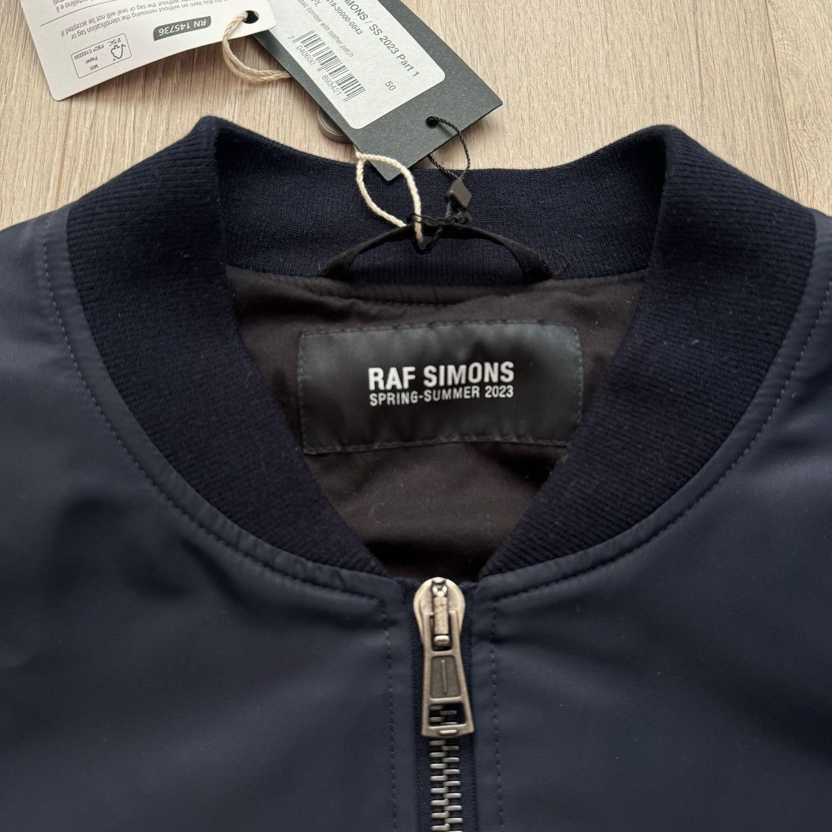 Raf Simons Raf Simons SS23 Leather Patch Logo Bomber Jacket Size US L / EU 52-54 / 3 - 8 Thumbnail