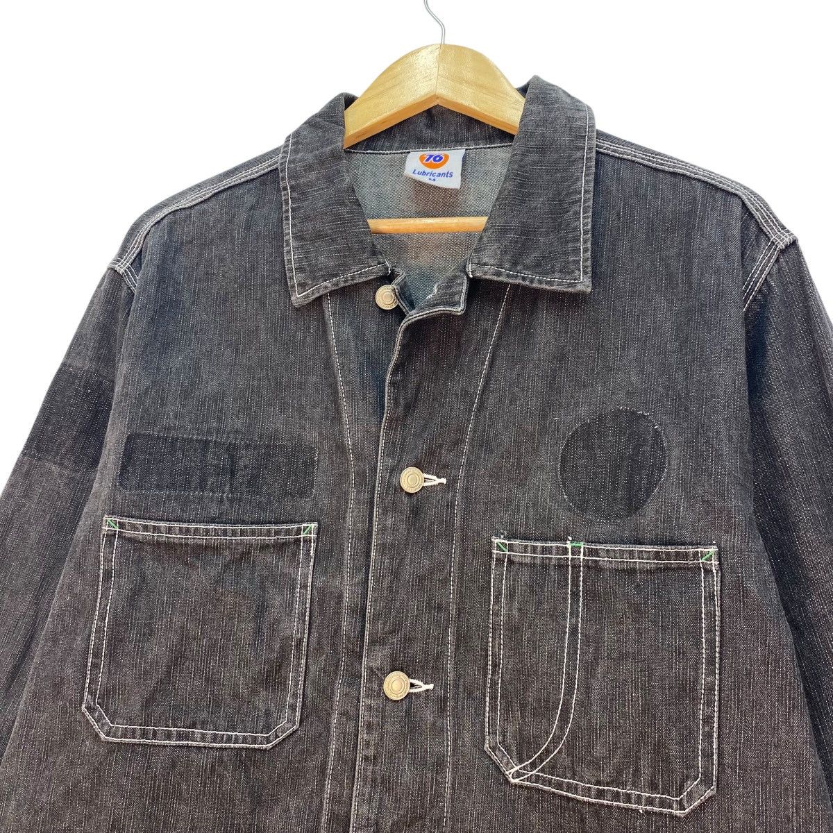 Japanese Brand 💥Vintage Lubricant 76 Style Denim Chore Jacket Size US M / EU 48-50 / 2 - 4 Thumbnail